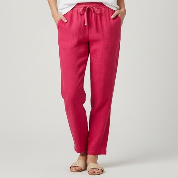 Tommy Bahama Pants - Tommy Bahama Island Gauze High-Rise Cropped Soft Easy Cotton Pants Breezy Flowy